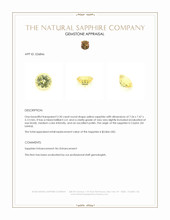 2.20 Ct. Yellow Sapphire from Ceylon (Sri Lanka) Appraisal