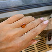 3.38 Ct. Orange Sapphire from Ceylon (Sri Lanka) Life Style