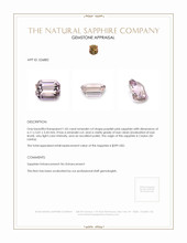 1.05 Ct. Purplish Pink Sapphire from Ceylon (Sri Lanka) Appraisal