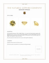 1.21 Ct. Yellow Sapphire from Ceylon (Sri Lanka) Appraisal
