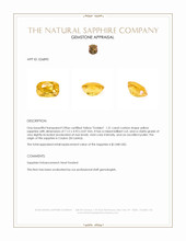 1.31 Ct. Yellow Sapphire from Ceylon (Sri Lanka) Appraisal