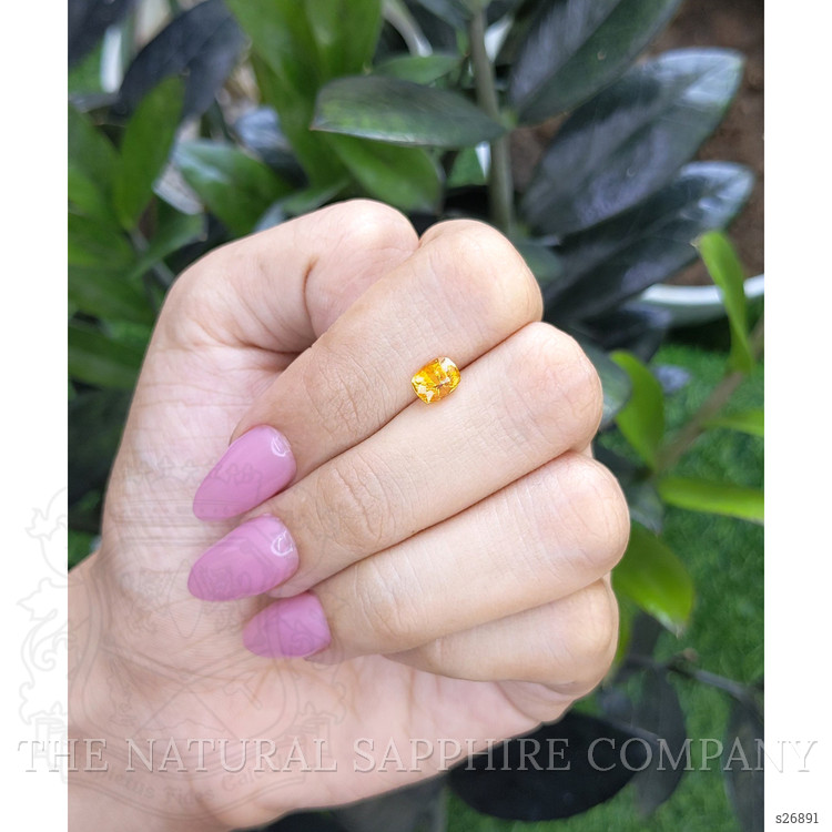 1.13 Ct. Orangish Yellow Sapphire from Ceylon (Sri Lanka)