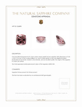 0.69 Ct. Pinkish Brown Sapphire from Ceylon (Sri Lanka) Appraisal