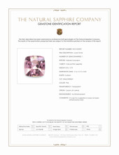 0.70 Ct. Pink Sapphire from Ceylon (Sri Lanka) Scan Report