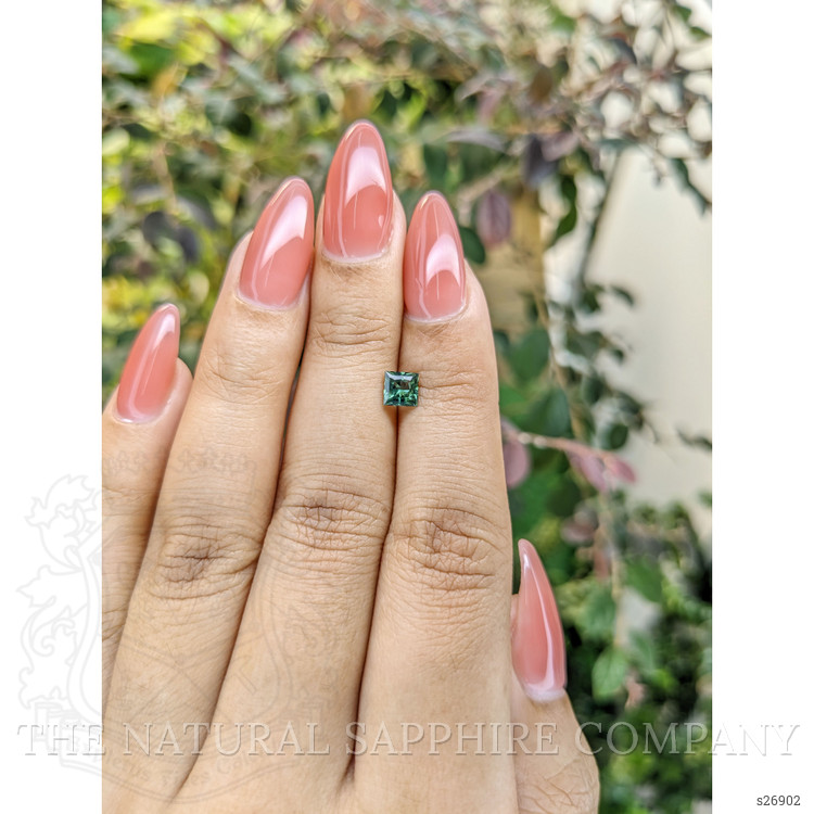 0.60 Ct. Green Sapphire from Ceylon (Sri Lanka)