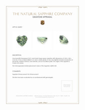 0.81 Ct. Green Sapphire from Ceylon (Sri Lanka) Appraisal