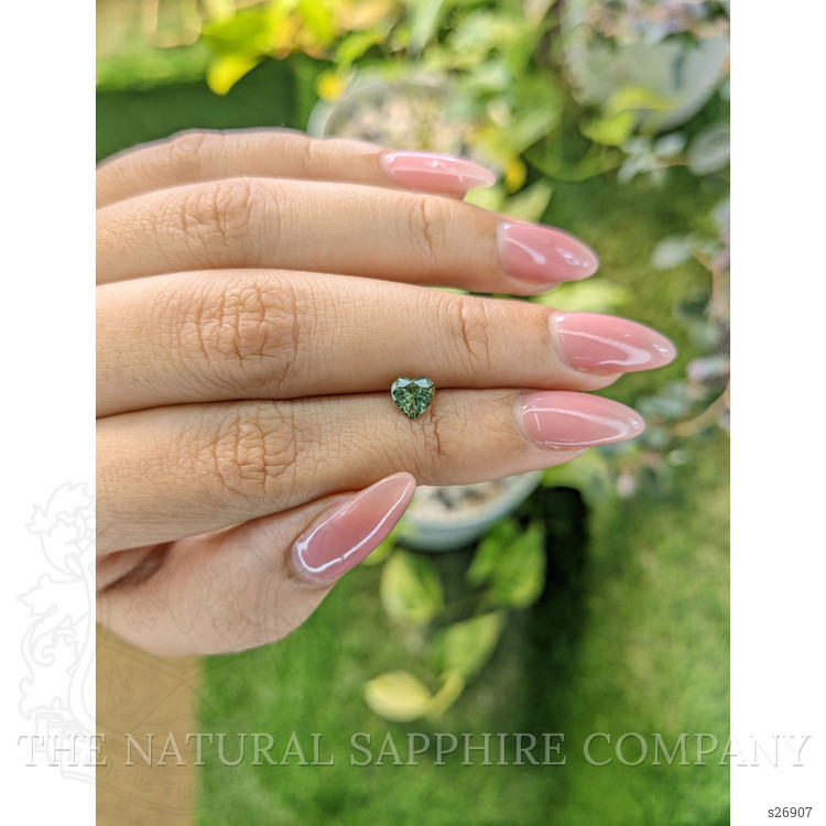 0.81 Ct. Green Sapphire from Ceylon (Sri Lanka)