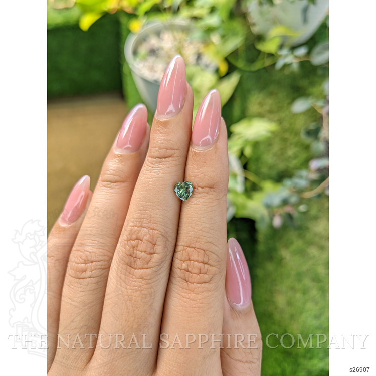 0.81 Ct. Green Sapphire from Ceylon (Sri Lanka)