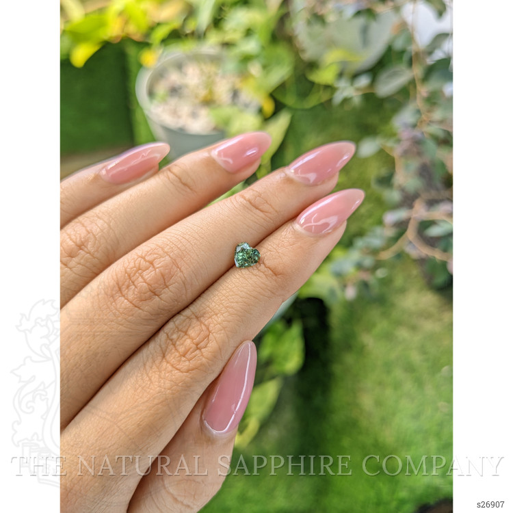 0.81 Ct. Green Sapphire from Ceylon (Sri Lanka)