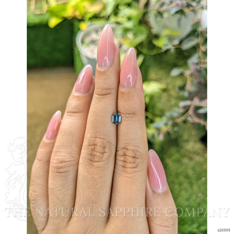 0.59 Ct. Greenish Blue Sapphire from Ceylon (Sri Lanka)