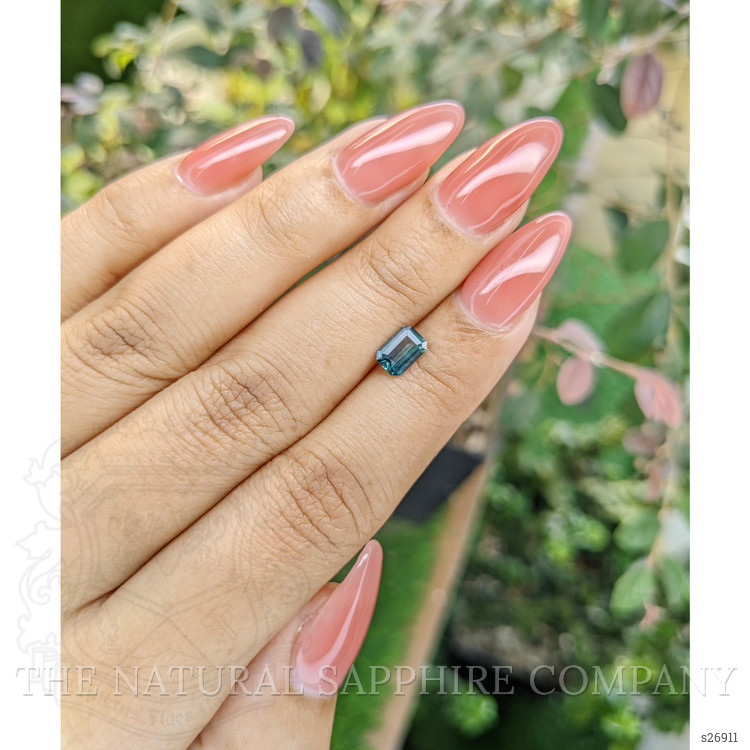 0.76 Ct. Bluish Green Sapphire from Ceylon (Sri Lanka)