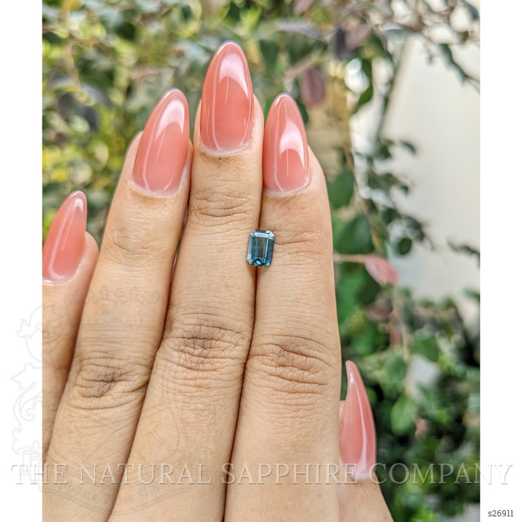 0.76 Ct. Bluish Green Sapphire from Ceylon (Sri Lanka)