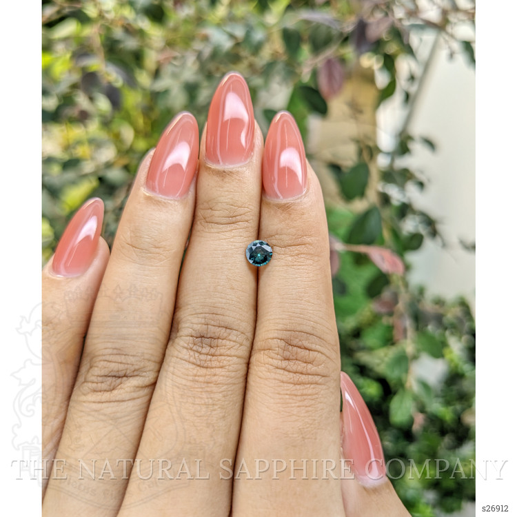 0.59 Ct. Bluish Green Sapphire from Ceylon (Sri Lanka)
