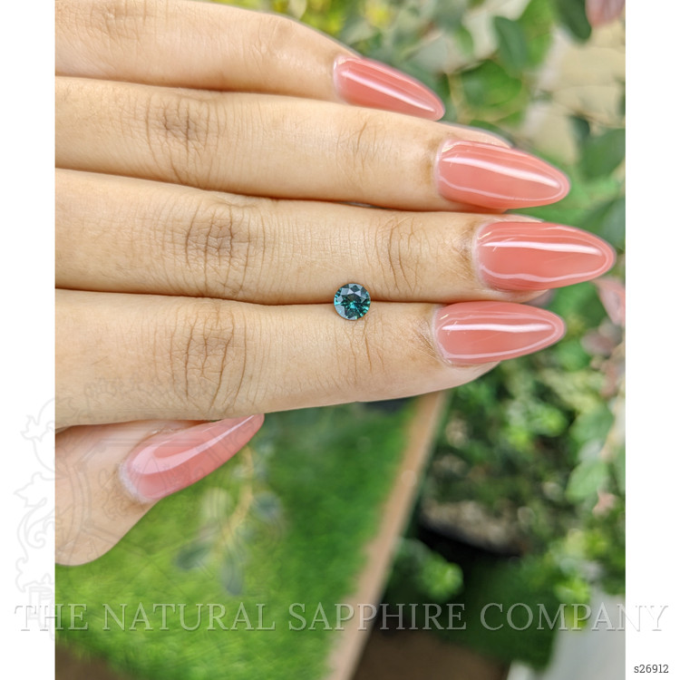 0.59 Ct. Bluish Green Sapphire from Ceylon (Sri Lanka)