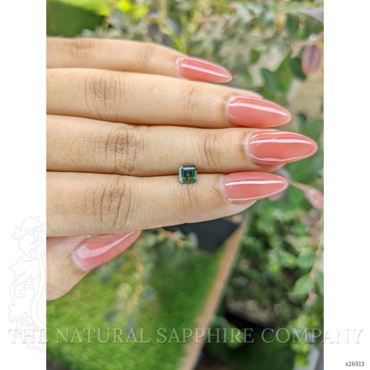 0.87 Ct. Green Sapphire from Ceylon (Sri Lanka)