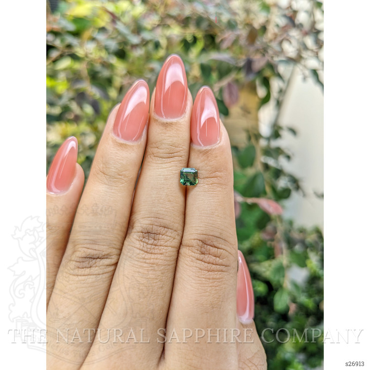0.87 Ct. Green Sapphire from Ceylon (Sri Lanka)