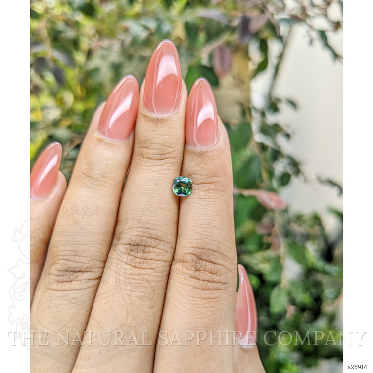 0.69 Ct. Green Sapphire from Ceylon (Sri Lanka)
