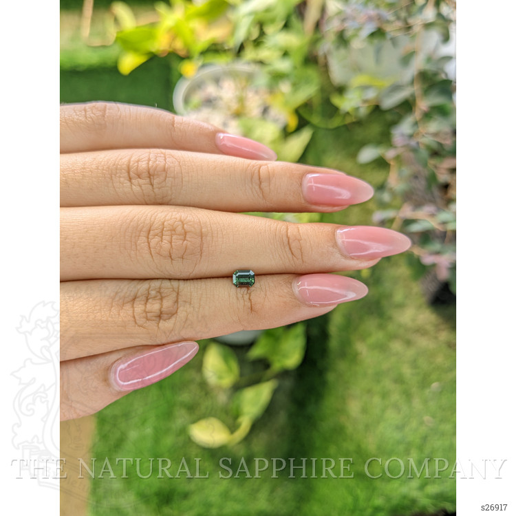 0.55 Ct. Green Sapphire from Ceylon (Sri Lanka)