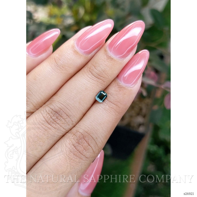 0.53 Ct. Bluish Green Sapphire from Ceylon (Sri Lanka)