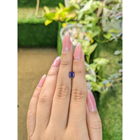 0.91 Ct. Bluish Purple Sapphire from Ceylon (Sri Lanka) Life Style