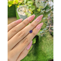 0.91 Ct. Bluish Purple Sapphire from Ceylon (Sri Lanka) Life Style