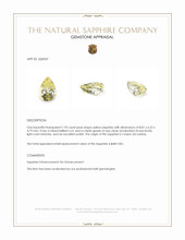 1.92 Ct. Yellow Sapphire from Ceylon (Sri Lanka) Appraisal