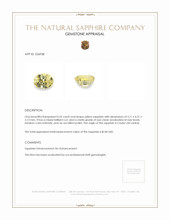 0.55 Ct. Yellow Sapphire from Ceylon (Sri Lanka) Appraisal