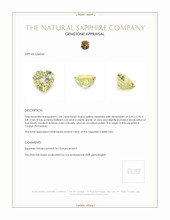 1.04 Ct. Yellow Sapphire from Ceylon (Sri Lanka) Appraisal