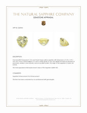 1.04 Ct. Yellow Sapphire from Ceylon (Sri Lanka) Appraisal