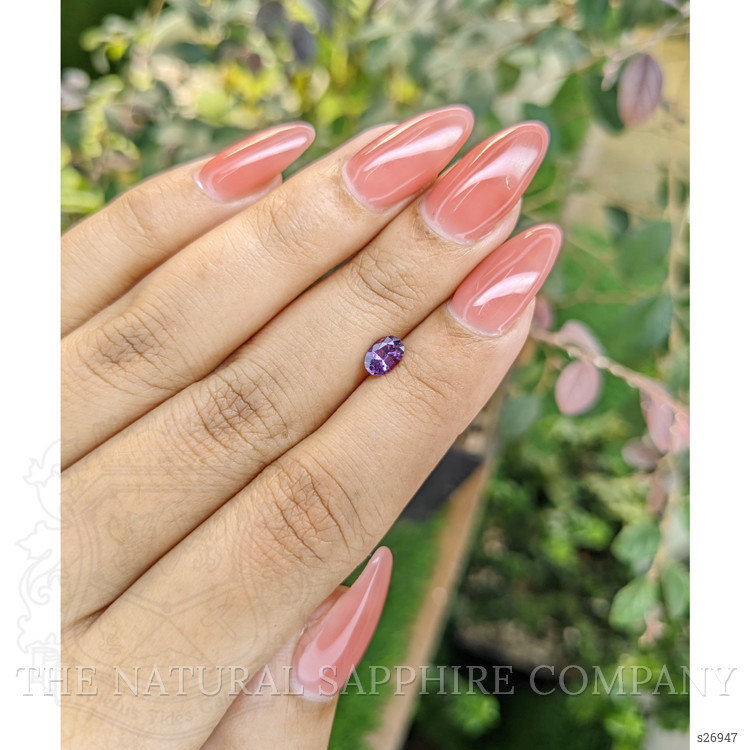 0.58 Ct. Pinkish Purple Sapphire from Ceylon (Sri Lanka)