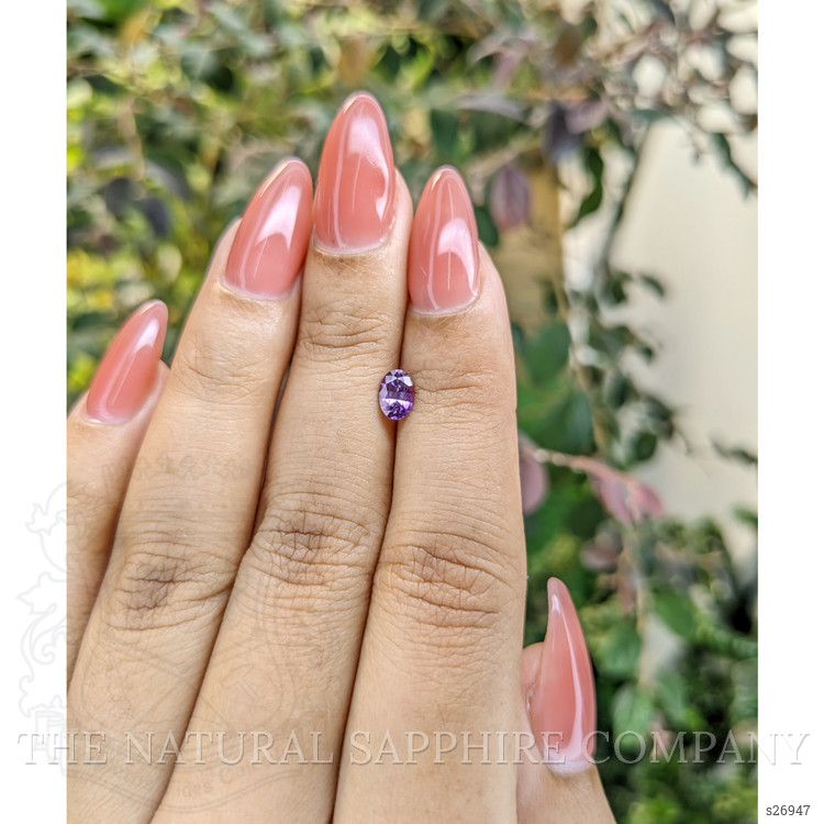 0.58 Ct. Pinkish Purple Sapphire from Ceylon (Sri Lanka)
