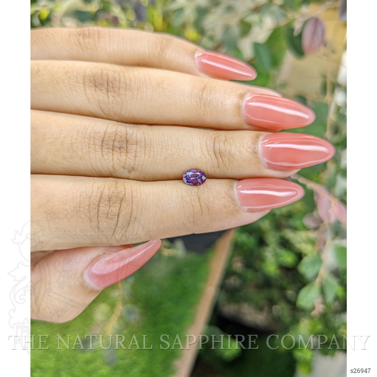 0.58 Ct. Pinkish Purple Sapphire from Ceylon (Sri Lanka)