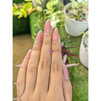 0.38 Ct. Pinkish Purple Sapphire from Ceylon (Sri Lanka) Life Style
