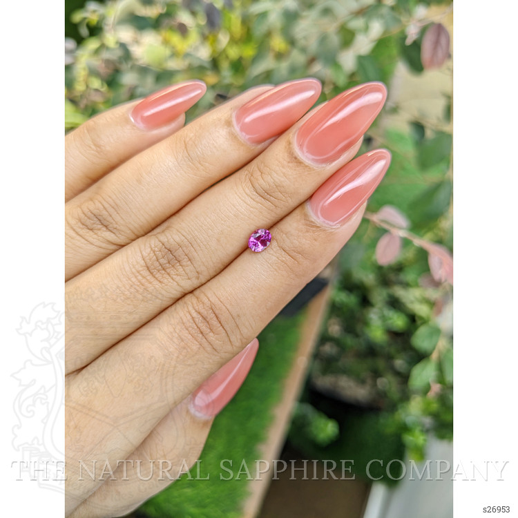 0.53 Ct. Purplish Pink Sapphire from Ceylon (Sri Lanka)
