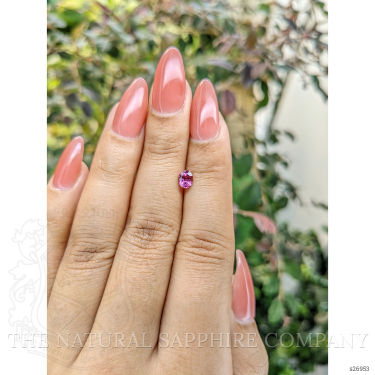 0.53 Ct. Purplish Pink Sapphire from Ceylon (Sri Lanka)