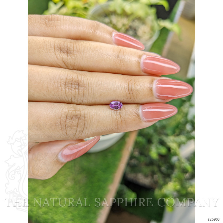0.63 Ct. Pinkish Purple Sapphire from Ceylon (Sri Lanka)
