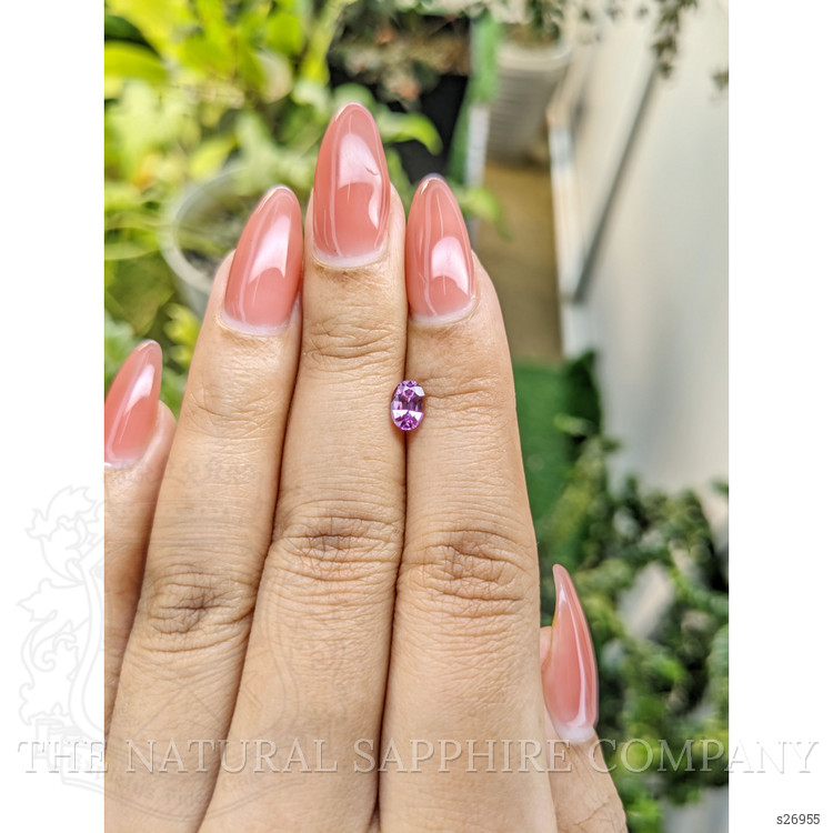 0.63 Ct. Pinkish Purple Sapphire from Ceylon (Sri Lanka)