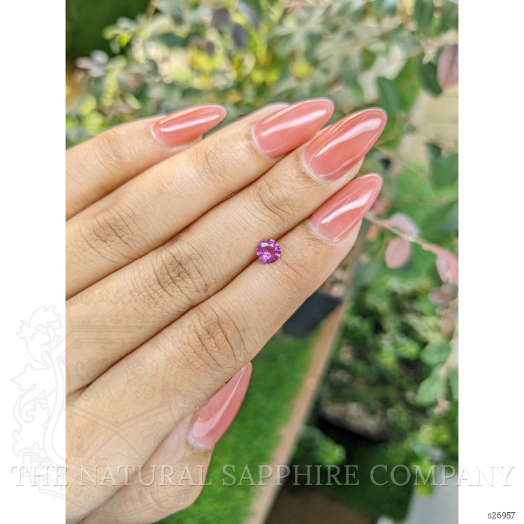 0.52 Ct. Purplish Pink Sapphire from Ceylon (Sri Lanka)