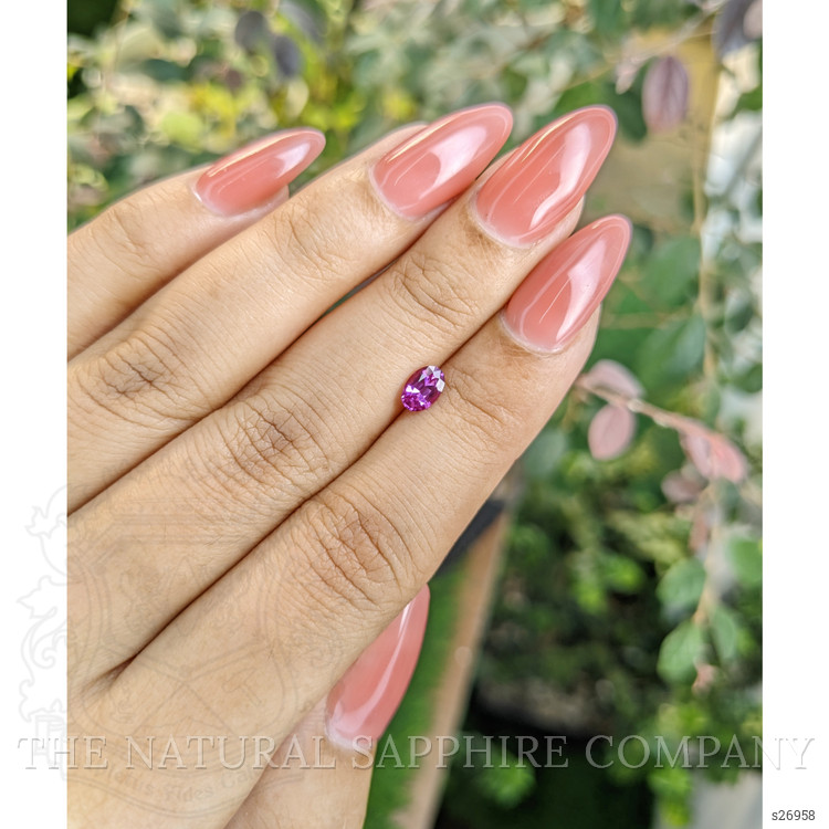 0.55 Ct. Pinkish Purple Sapphire from Ceylon (Sri Lanka)