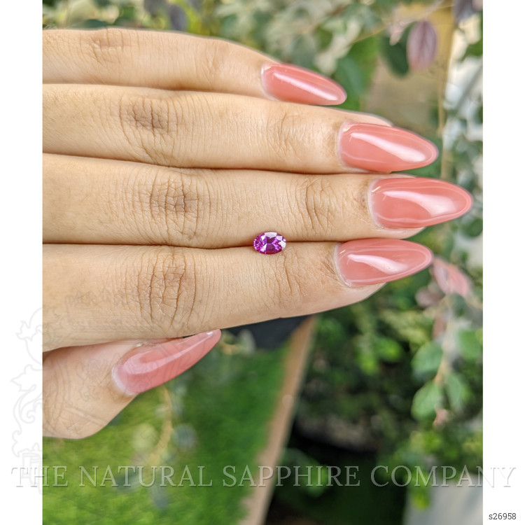 0.55 Ct. Pinkish Purple Sapphire from Ceylon (Sri Lanka)