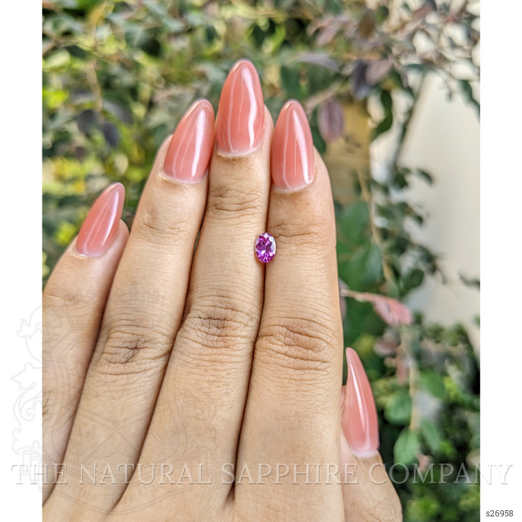 0.55 Ct. Pinkish Purple Sapphire from Ceylon (Sri Lanka)