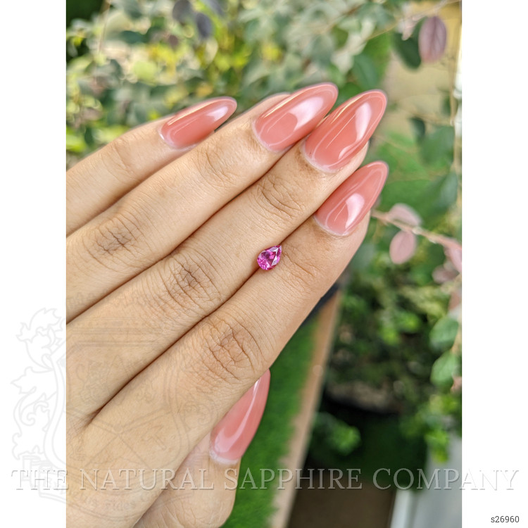0.59 Ct. Purplish Pink Sapphire from Ceylon (Sri Lanka)