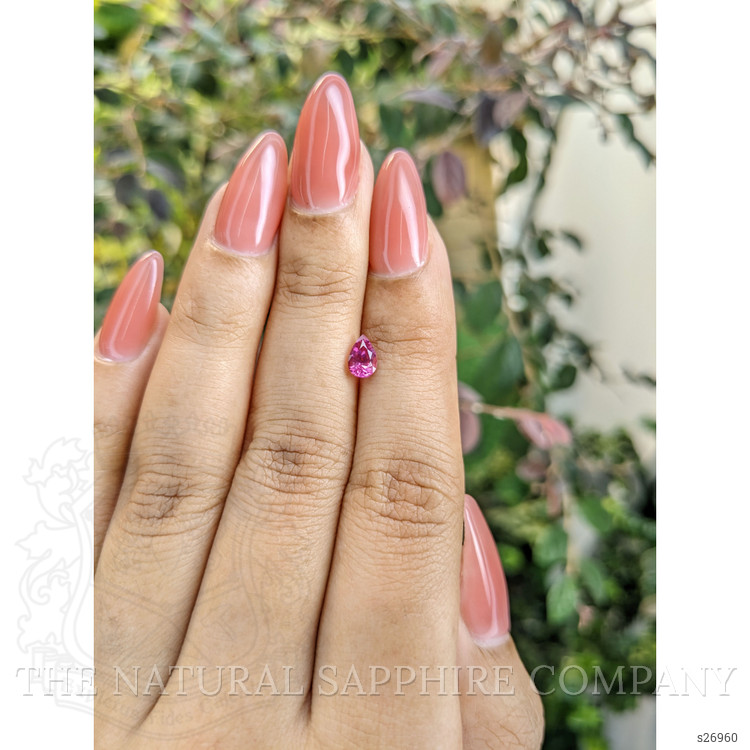 0.59 Ct. Purplish Pink Sapphire from Ceylon (Sri Lanka)