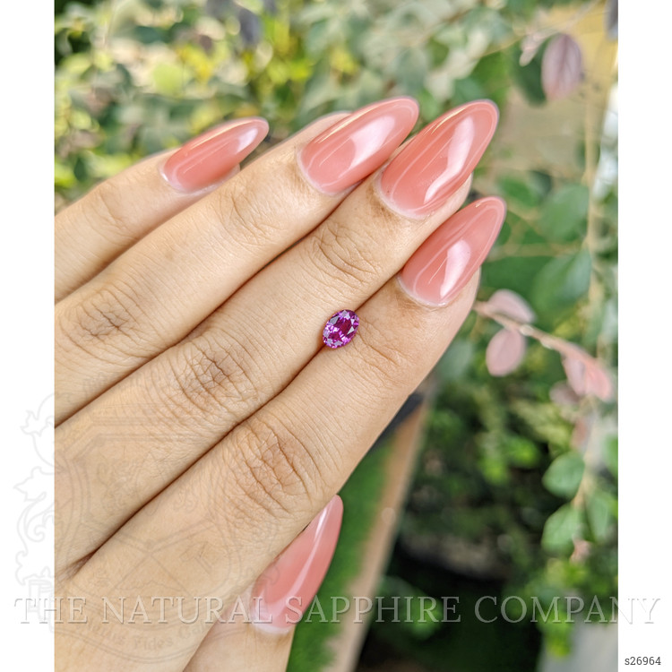 0.66 Ct. Pinkish Purple Sapphire from Ceylon (Sri Lanka)