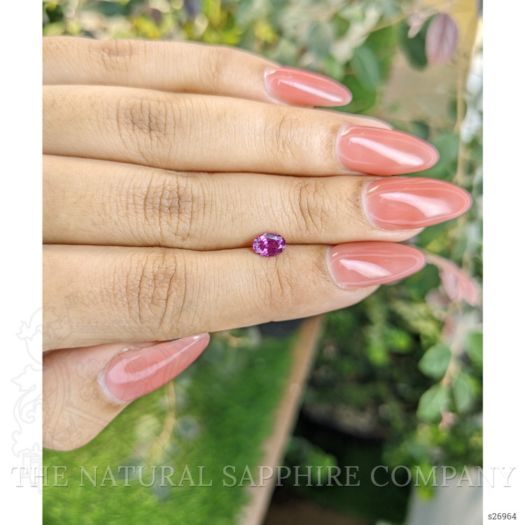 0.66 Ct. Pinkish Purple Sapphire from Ceylon (Sri Lanka)