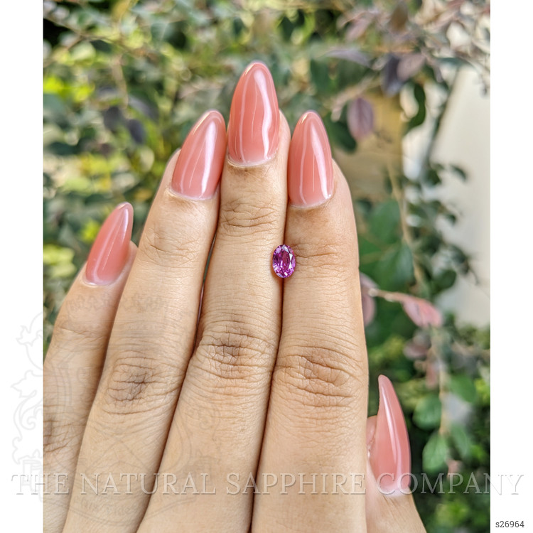 0.66 Ct. Pinkish Purple Sapphire from Ceylon (Sri Lanka)