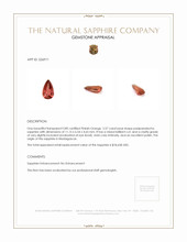 2.57 Ct. Padparadscha Sapphire from Madagascar Appraisal