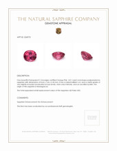 3.01 Ct. Padparadscha Sapphire from Madagascar Appraisal