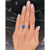 5.62 Ct. Blue Cabochon Sapphire from Ceylon (Sri Lanka) Life Style