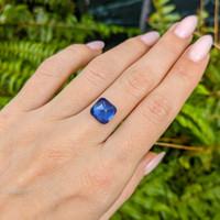 5.62 Ct. Blue Cabochon Sapphire from Ceylon (Sri Lanka) Life Style